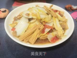 腐竹炒娃娃菜的做法步骤:10