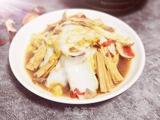 腐竹炒娃娃菜的做法步骤:13
