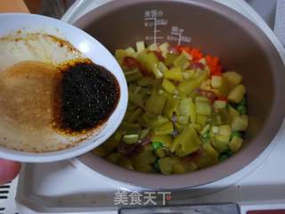 电饭锅腊肠焖饭的做法步骤:5