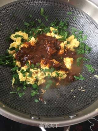 蒜苗鸡蛋酱的做法步骤:12