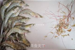 黑椒金丝烤虾的做法步骤:4