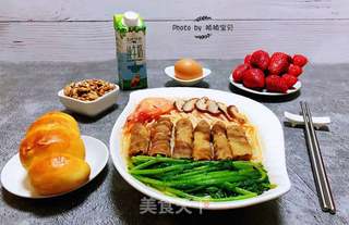 鲜虾肥羊时蔬面的做法步骤:17