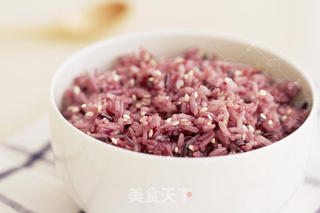 健康美味紫米糙米饭的做法步骤:4