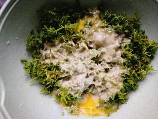 米米蒿煎饼的做法步骤:5