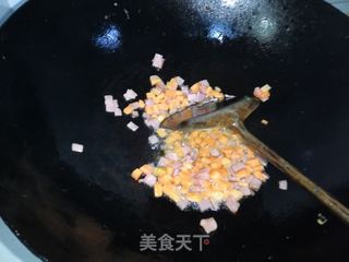菠萝炒饭的做法步骤:7