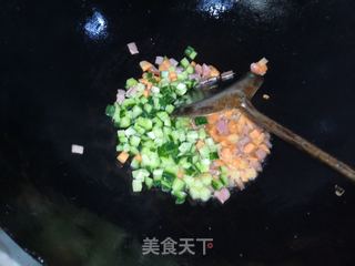 菠萝炒饭的做法步骤:8