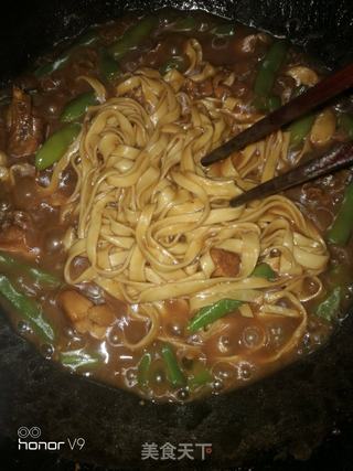 鸡肉豆角焖面的做法步骤:12