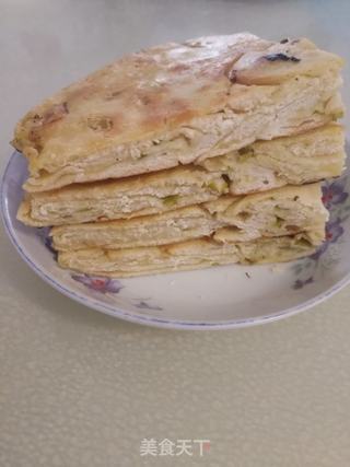 鸡蛋葱花千层饼的做法步骤:14