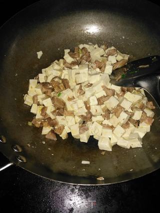 韭菜肉末豆腐羹的做法步骤:6