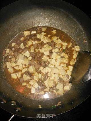 韭菜肉末豆腐羹的做法步骤:8