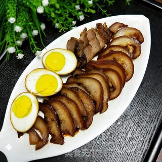 卤猪头肉+卤蛋的做法步骤:11