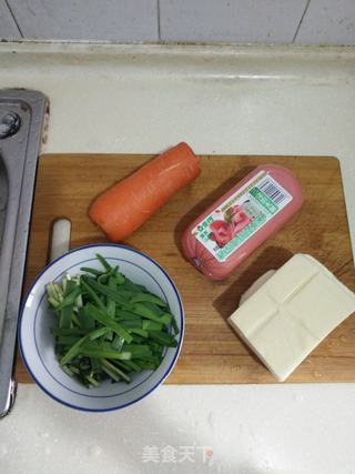 #春时正好#火腿豆腐羹的做法步骤：1
