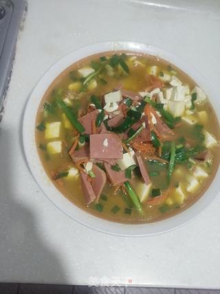 #春时正好#火腿豆腐羹的做法步骤:11