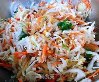 白菜心拌蜇皮的做法步骤:7