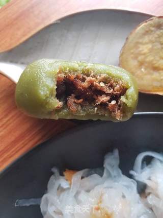肉松青团的做法步骤:7