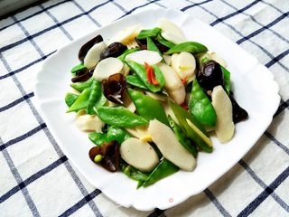 荷兰豆炒山药的做法步骤:10
