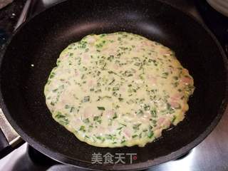 韭菜火腿鸡蛋饼的做法步骤:6