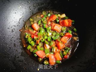 西红柿青椒盖浇面的做法步骤：6