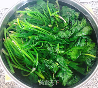 菠菜蒸蛋羹的做法步骤:4