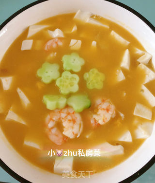 虾仁豆腐羹的做法步骤:7