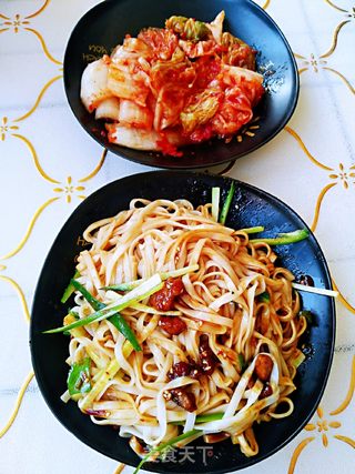 肉丁炸酱面的做法步骤:12