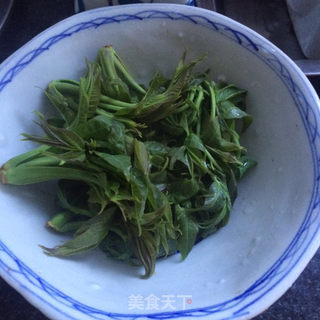 香椿芽拌荞麦面的做法步骤:2