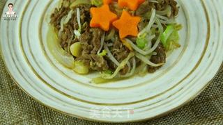 韩式牛肉卷炒豆芽的做法步骤:14