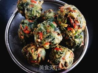 炸面条菜丸子的做法步骤：11