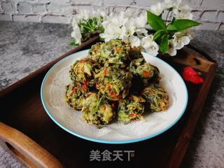 炸面条菜丸子的做法步骤：13