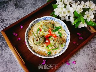 面条菜丸子酸汤面的做法步骤:10