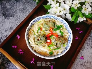 面条菜丸子酸汤面的做法步骤：11