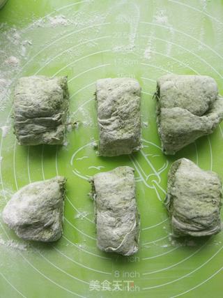 艾草豆沙包的做法步骤:8