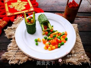 五彩蔬菜粒的做法步骤:6