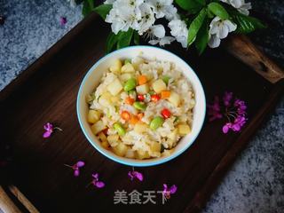 春笋毛豆炒米饭的做法步骤:12
