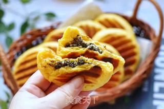 南瓜黑芝麻红糖饼的做法步骤:14