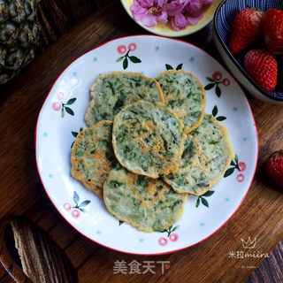香椿芽鸡蛋饼的做法步骤:9
