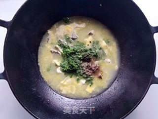 荠菜黄鱼羹的做法步骤:10