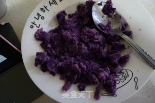糯米紫薯饼的做法步骤：2