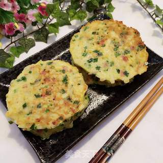 韭菜火腿米饭饼的做法步骤:10