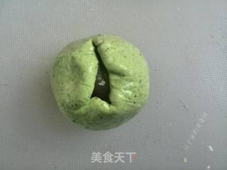 菜汁版青团的做法步骤:8