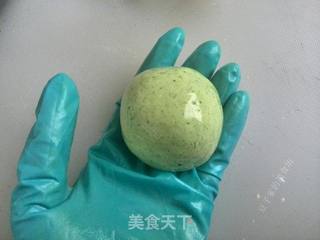 菜汁版青团的做法步骤:9