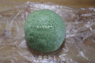 蛋黄肉松青团的做法步骤：4