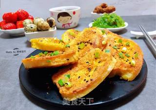 香煎馒头片的做法步骤:13