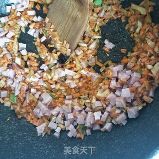 辣白菜炒饭的做法步骤：4