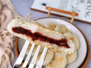 豆沙糯米饼的做法步骤:16