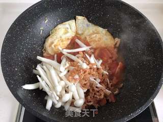 番茄菌菇汤面的做法步骤:5