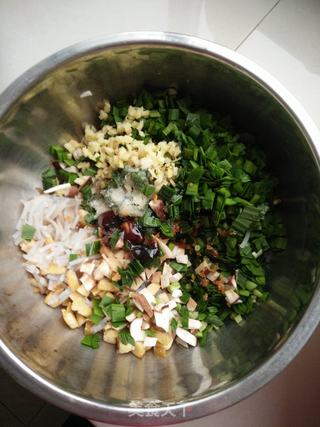 紫薯发面韭菜素馅包子的做法步骤:8