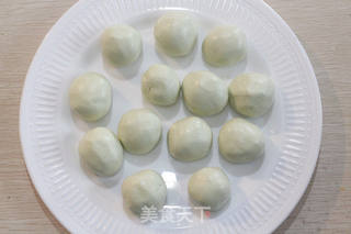 咸蛋黄青团的做法步骤：8