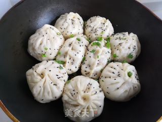 包菜粉条火腿水煎包的做法步骤:13