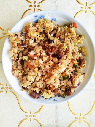 风干肠炒饭的做法步骤:11